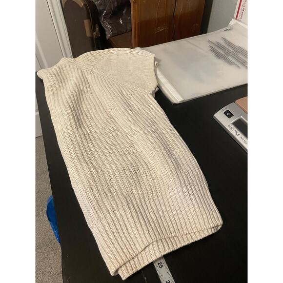 Vintage Chaus Sweater Womens Medium White Ramie Cotton Farmhouse Animals 90s - Picture 7 of 8